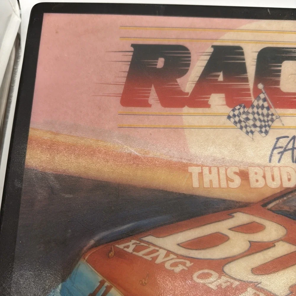 Vintage 1989 Budweiser Beer Racing Fans Lighted Sign Terry Labonte NASCAR Works!